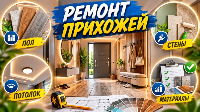 Ремонт прихожей: выбор материалов для пола, стен и потолка, а также советы по дизайну и планировке