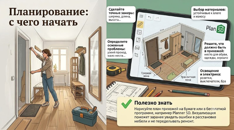 Ремонт Современной Прихожей - планирование