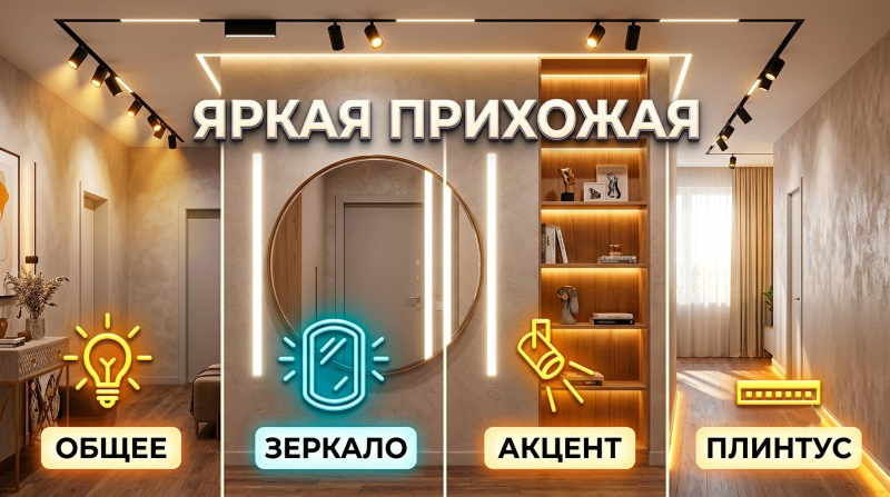Ремонт Современной Прихожей - правила освещения