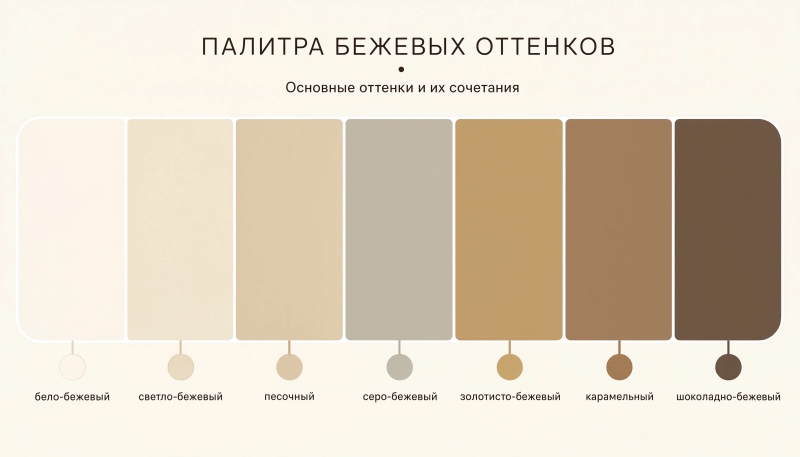 Палитра бежевых оттенков: основные цвета и их сочетания