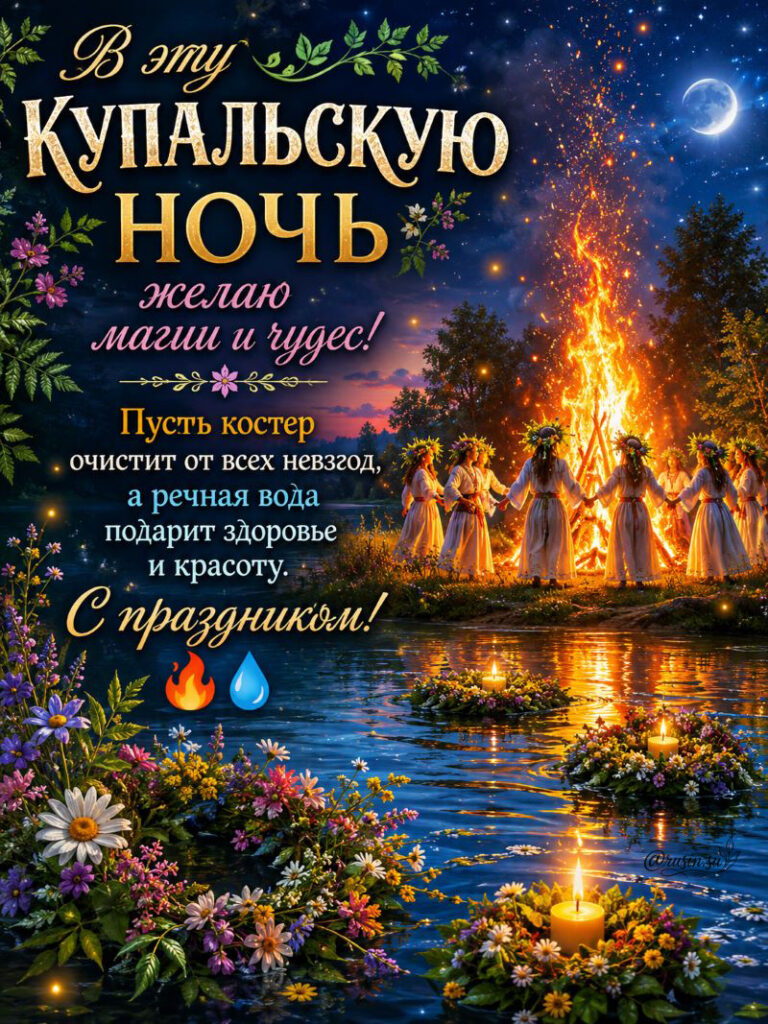 Иван Купала Картинки с пожеланием в купальскую ночь