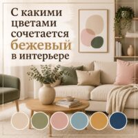 С какими цветами сочетается бежевый в интерьере