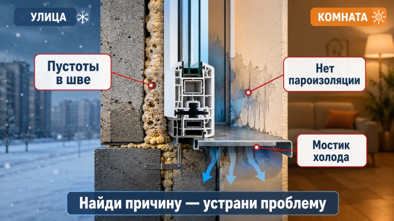 Утепление оконных откосов: проблемы и решения