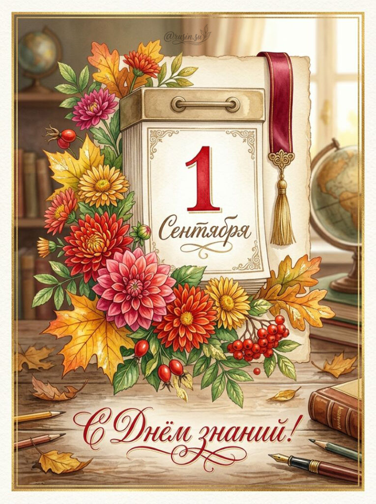 С Днем Знаний Картинки с календарем