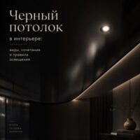 Черный потолок в интерьере: виды, сочетания и правила освещения