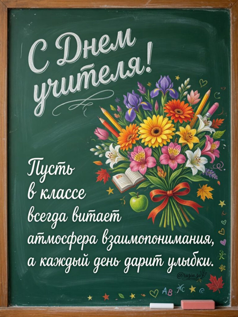 День Учителя Картинки Красивые с Пожеланиями