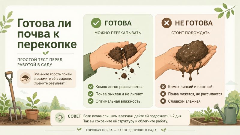 Тест почвы: готова ли земля к перекопке