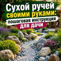 Сухой ручей своими руками: пошаговая инструкция для дачи
