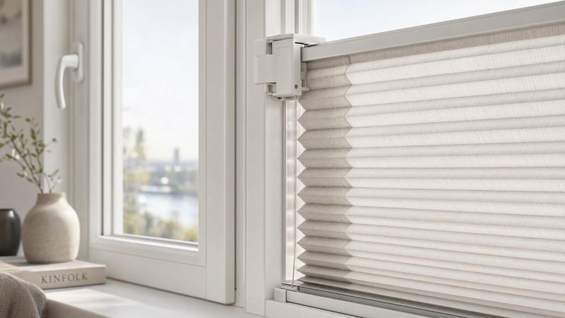 Установка штор плиссе на окно ПВХ крепление без сверления