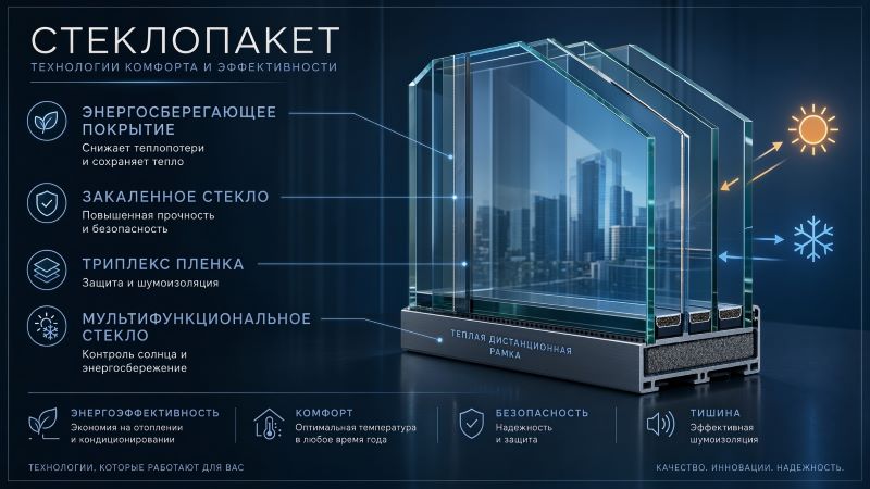 Стеклопакет: энергосберегающие технологии и защита от шума