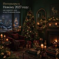 Интерьеры к Новому 2027 году: как украсить дом в год Огненной Козы