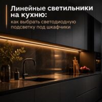 Линейные светильники на кухню: как выбрать светодиодную подсветку под шкафчики