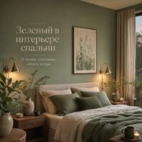 Зеленый в интерьере спальни: как выбрать оттенок, сочетания, обои и шторы